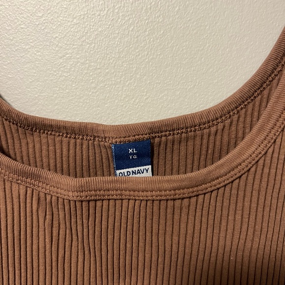 Brown Ribbed Tank Top - Picture 3 of 3